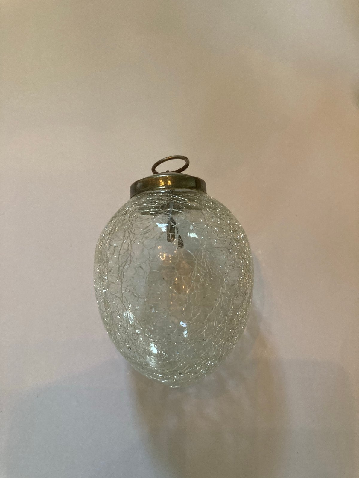 Set van 3 vintage kerstballen met craquelé glas, Antiek en Kunst, Ophalen of Verzenden
