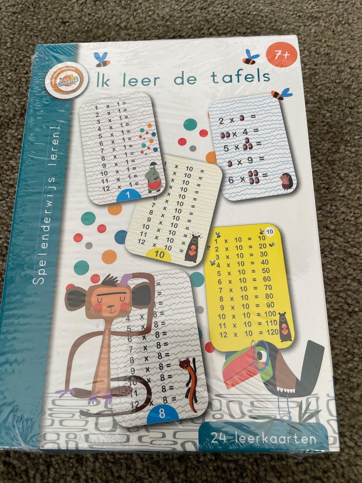 Nieuw in plastic Ik leer de tafels - 24 leerkaarten (7+), Ophalen of Verzenden, Nieuw, Rekenen
