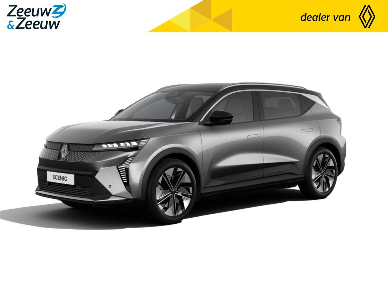 Renault Scenic E-Tech EV87 long range techno Nu uit voorraad, Auto's, 12 maanden, Zwart, Leder en Stof, 218 pk