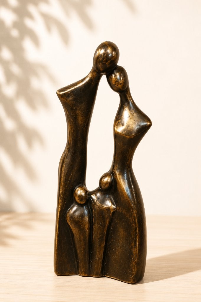 bronzen beeld / Familie met 1 ,2 EN 3 KINDEREN, Ophalen of Verzenden, Brons, Beeld