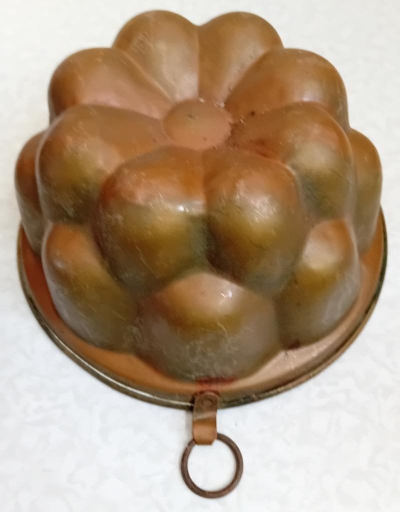 Antiek grote rood koperen cake/taart vorm tulband, Ophalen of Verzenden, Gebruikt, Natuurlijk materiaal