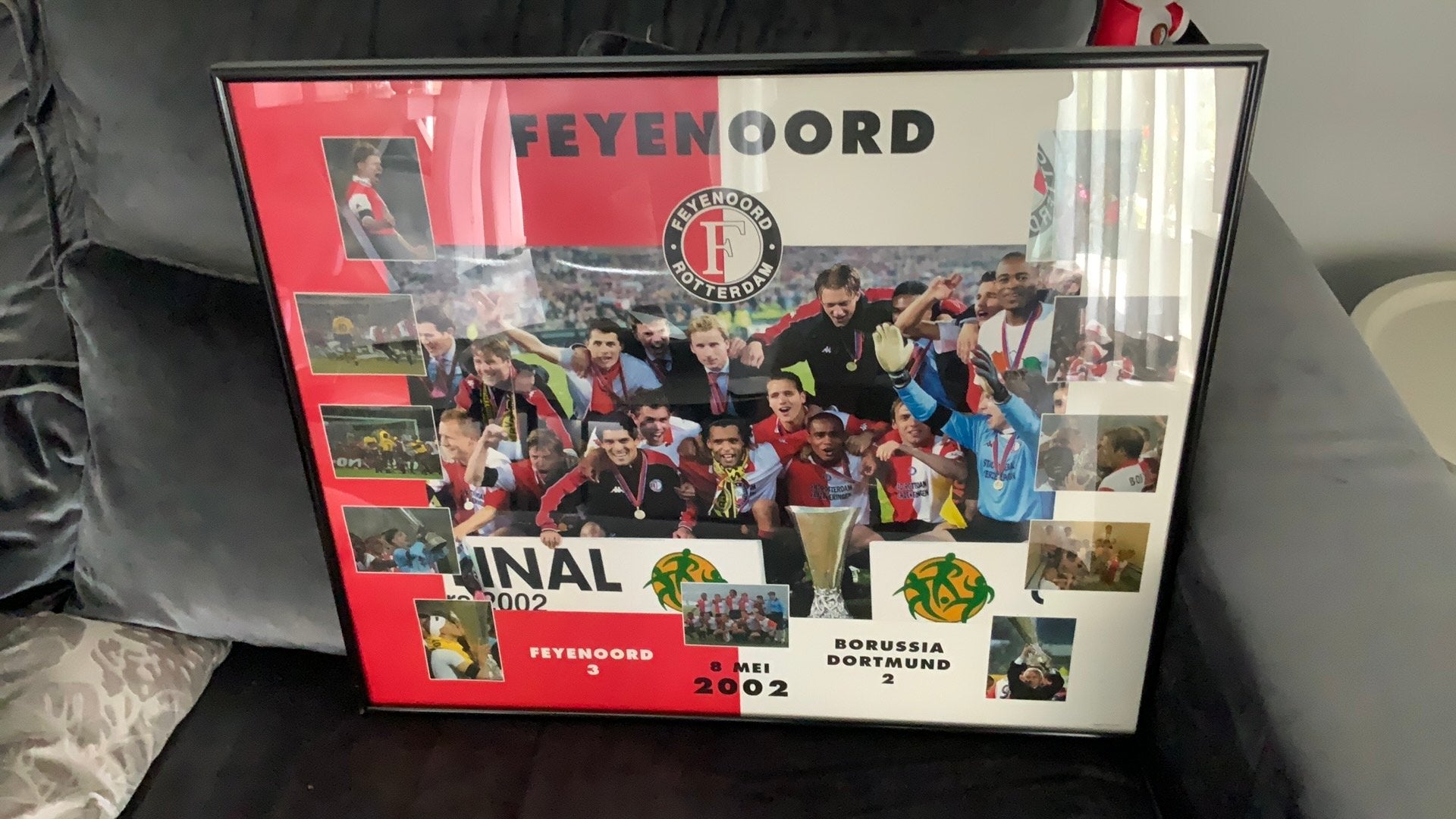 Feyenoord lijst uefacup 2002, Ophalen of Verzenden, Zo goed als nieuw, Schilderij