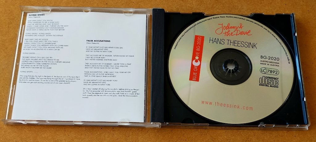 Hans Theessink - Johnny & The Devil CD 1989, Ophalen of Verzenden, Zo goed als nieuw, Bluesrock