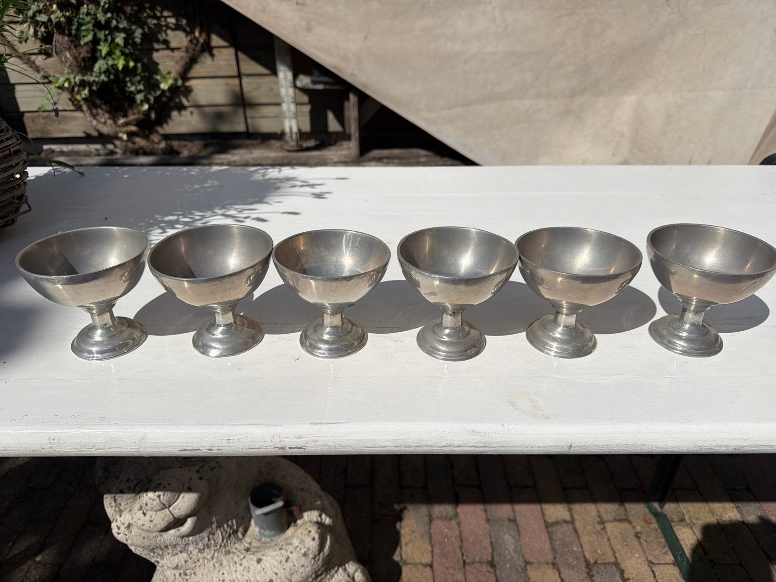 Set van 6 vintage ijscoupes, Ophalen of Verzenden