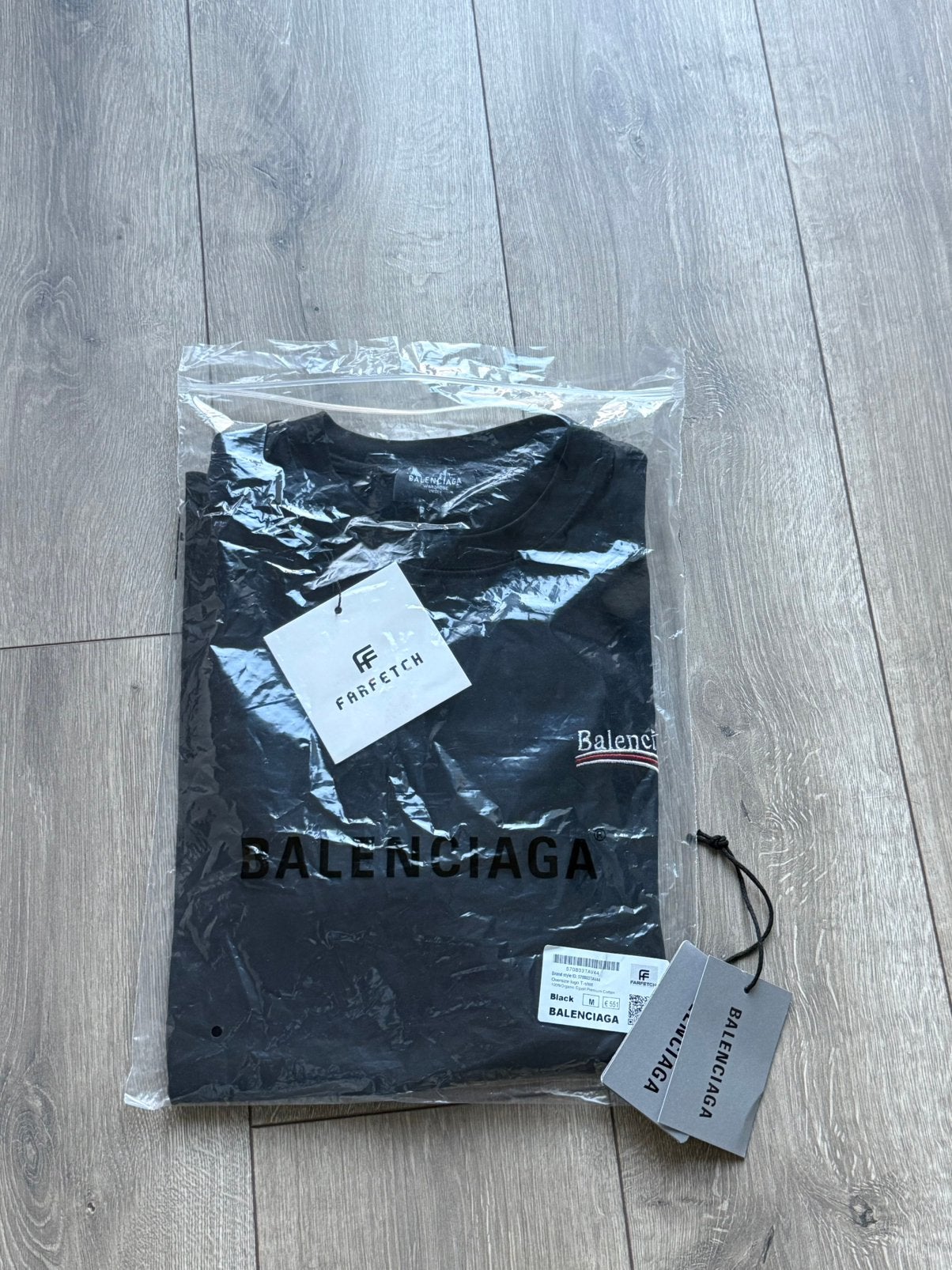 Balenciaga Political Campaign Logo T-shirt – zwart – maat M, Ophalen of Verzenden, Zo goed als nieuw, Maat 48/50 (M), Zwart