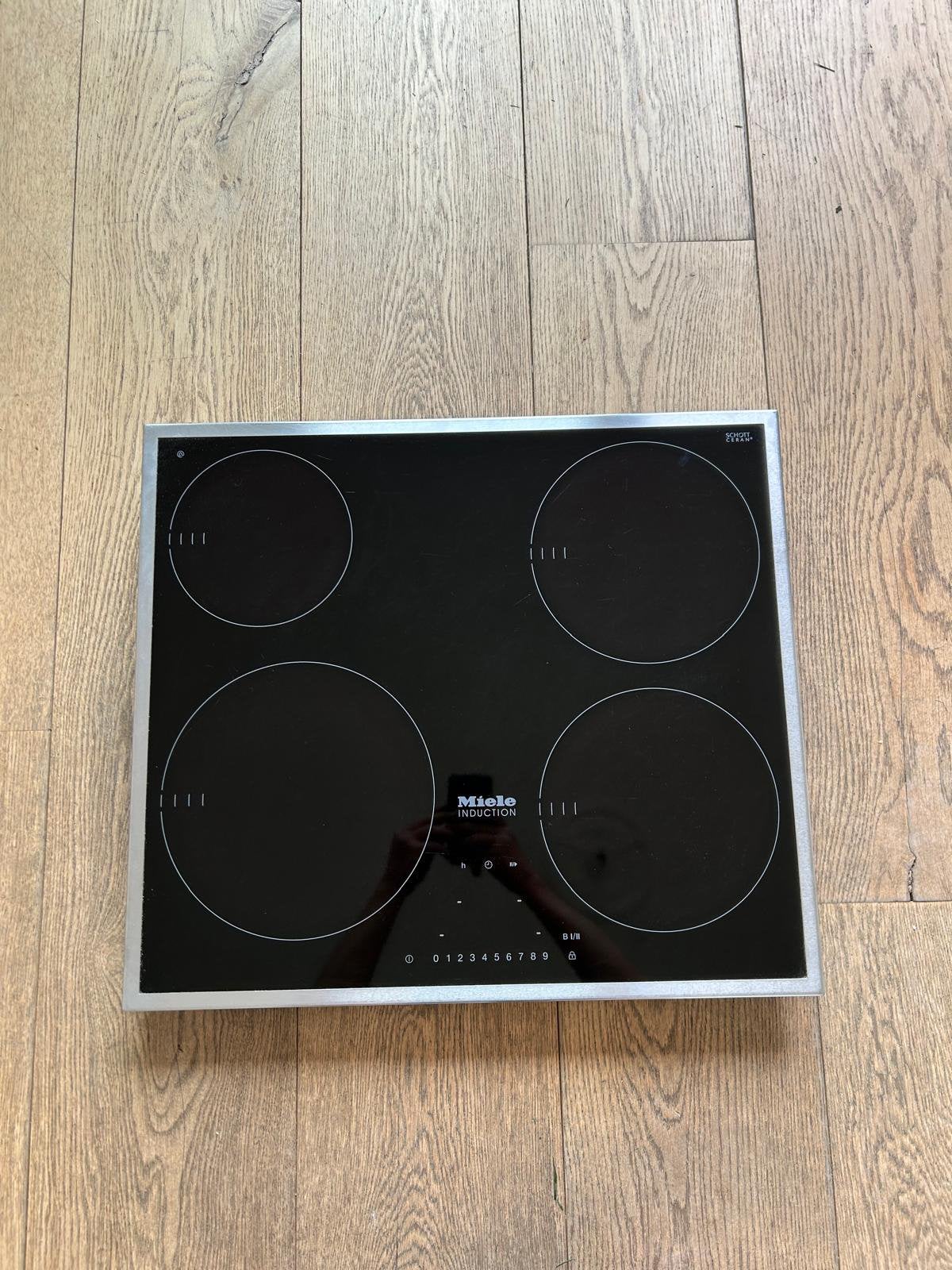 Miele inductie kookplaat, Witgoed en Apparatuur, Kookplaten, Ophalen, Gebruikt, 4 kookzones, Inbouw