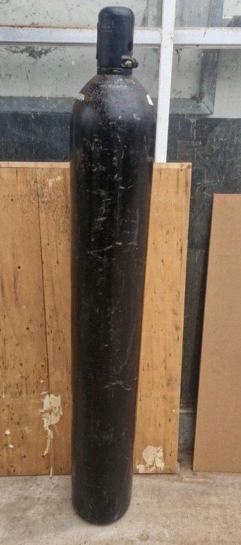 Stikstof fles leeg 50 ltr 200 bar gasfles buffervat fles, Ophalen, Gebruikt