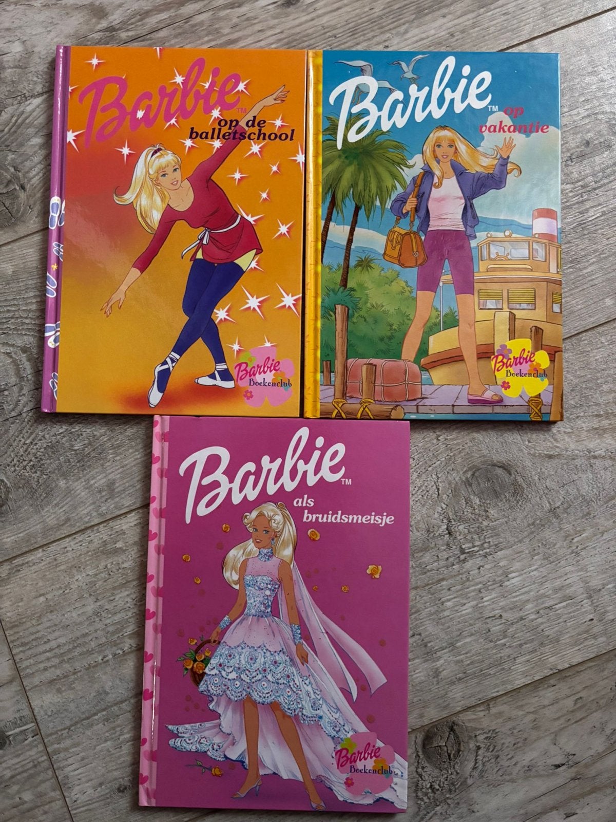 Barbie boeken: Op de balletschool, Op vakantie, Als bruidsme, Ophalen of Verzenden, Gelezen, Fictie algemeen