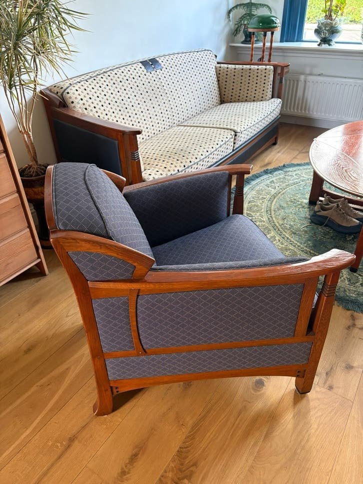 Schuitema bank en fauteuil, Ophalen, Zo goed als nieuw, 75 tot 100 cm, 200 tot 250 cm