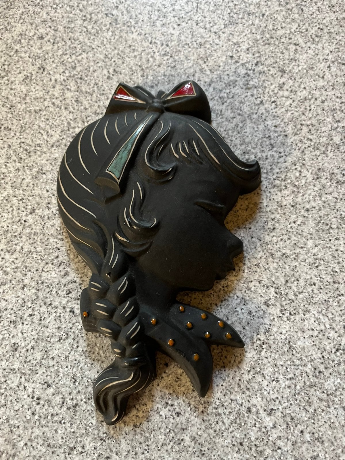 Vintage L’ancora de Kroon Wandbordje meisje Nr. 604 60’s., 10 cm of meer, Overige materialen, Overige kleuren, Verzenden
