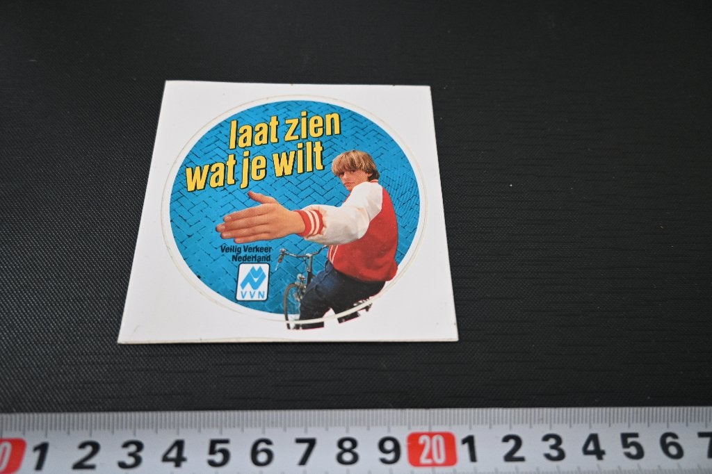 sticker VVN  Laat zien wat je wilt  FIETS Veilig Verkeer Ned, Ophalen of Verzenden, Zo goed als nieuw