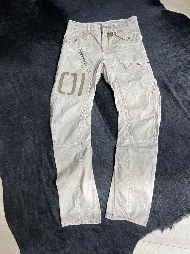 G-Star Raw Cargo Broek - Beige/Grijs - Maat 31-34, Kleding | Heren, Verzenden, Gedragen, Maat 52/54 (L), Beige