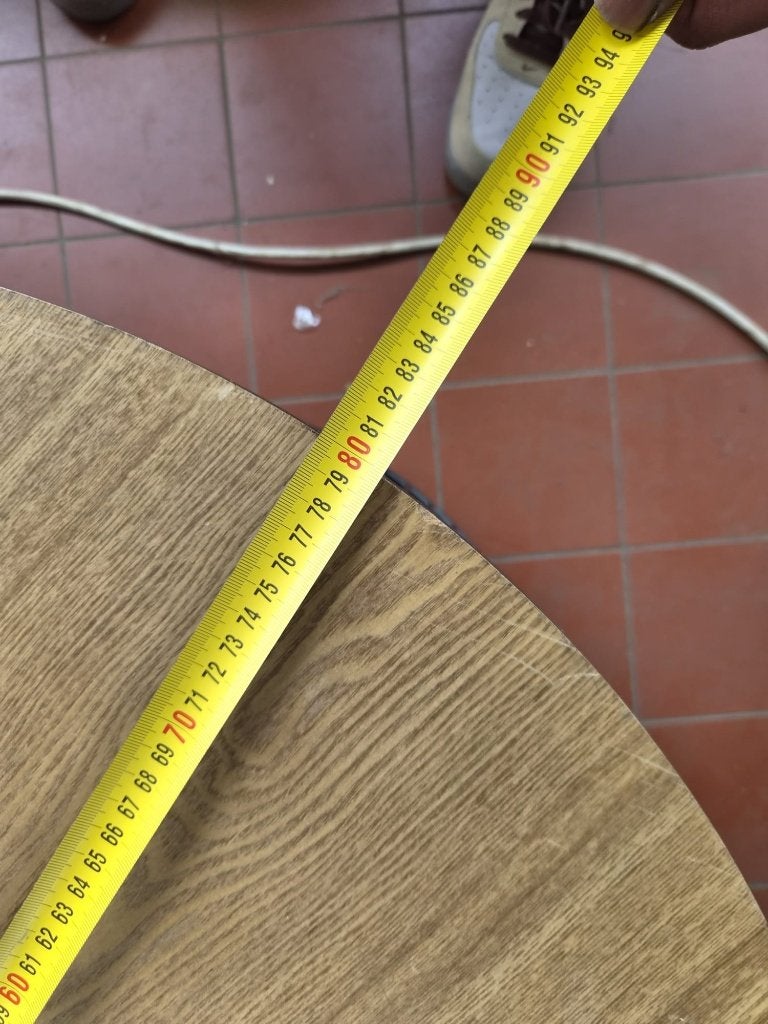 Bijzettafel Salontafel Industrieel Rond Hout Metaal  CS27233, Ophalen, Gebruikt, Rond, 75 cm of meer