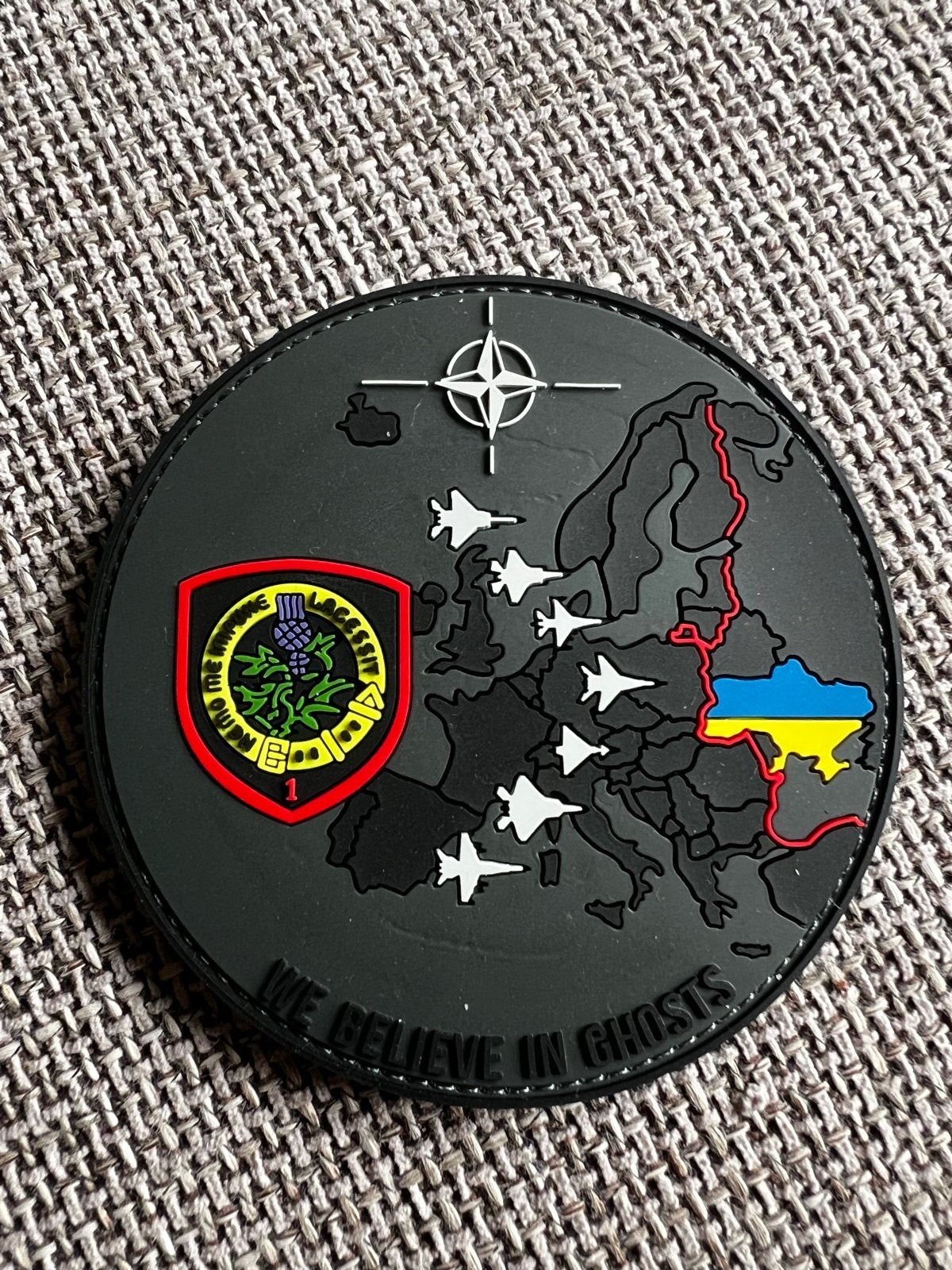 NATO Oekraïne Militaire Patch - We Believe in Ghosts, Verzenden, Overige soorten, Overige gebieden, Embleem of Badge