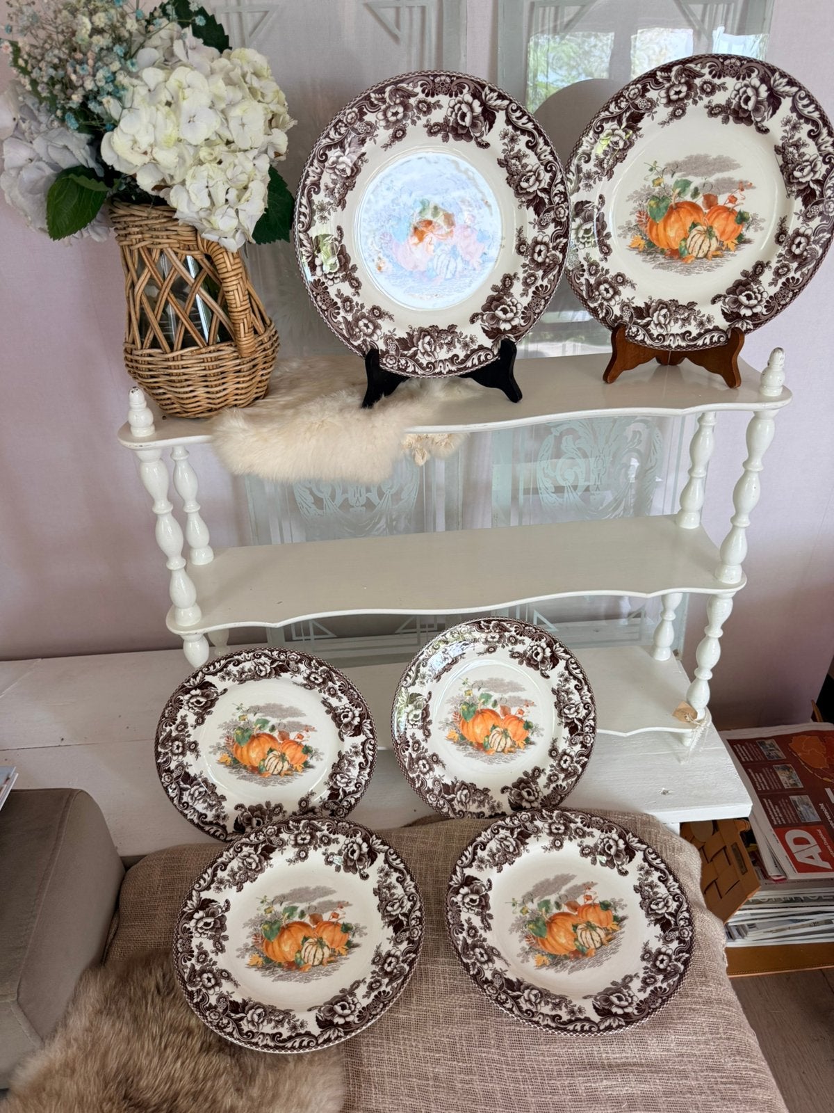 Spode Woodland Harvest Dinner plates 27 cm nieuwste decor, Ophalen, Nieuw, Porselein, Bord of Schaal