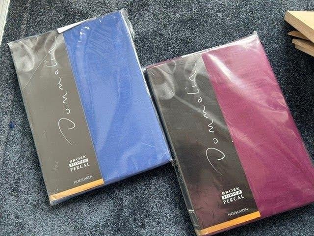 2 X Split Topper Hoeslaken 180/200  Percal Katoen, Meerkleurig, Hoeslaken of Sloop, Katoen, Ophalen of Verzenden