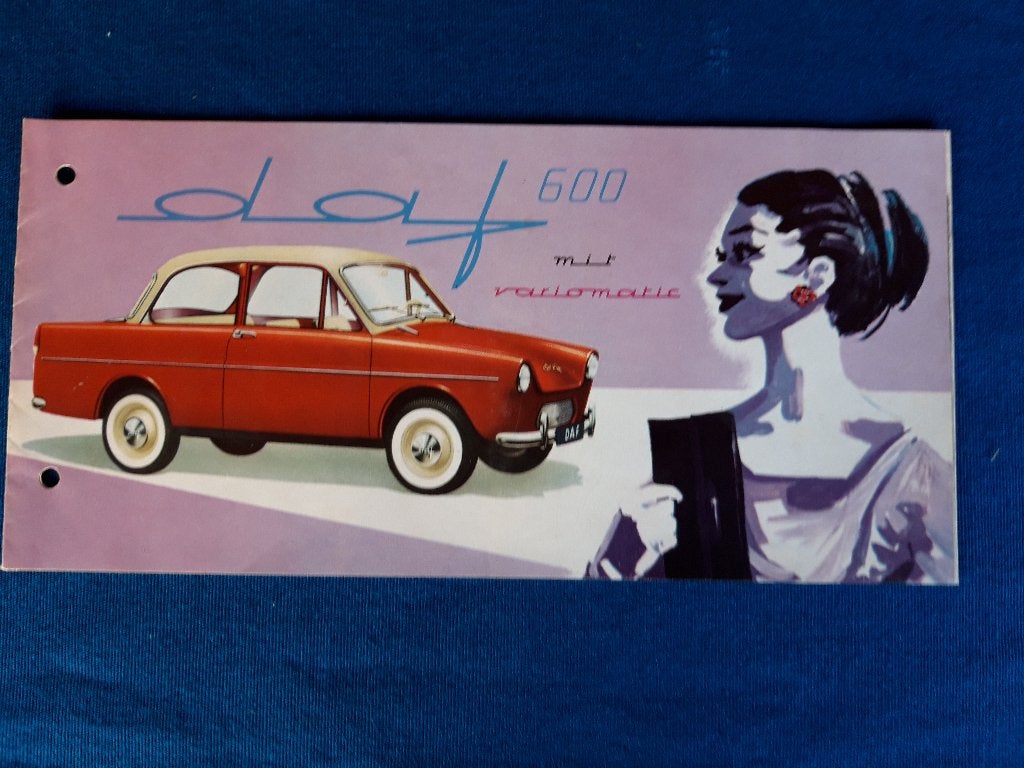 Daf 600 variomatic folder 1959 Duits, Gelezen, Daf variomatic, Ophalen of Verzenden, Overige merken