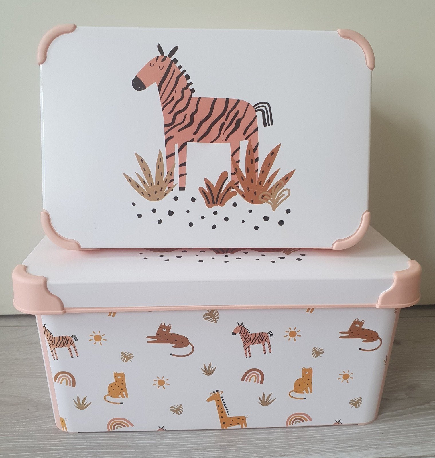 2 Opbergboxen 34x23x17cm en 29x19x14 cm, Ophalen of Verzenden, Zo goed als nieuw, Overige merken, Overige typen