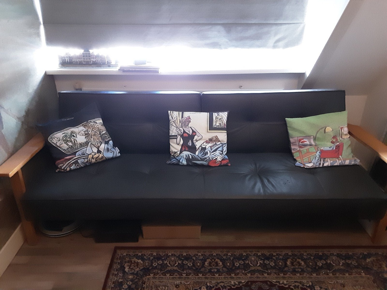 design slaapbank leer, Ophalen, Leer, Minder dan 150 cm