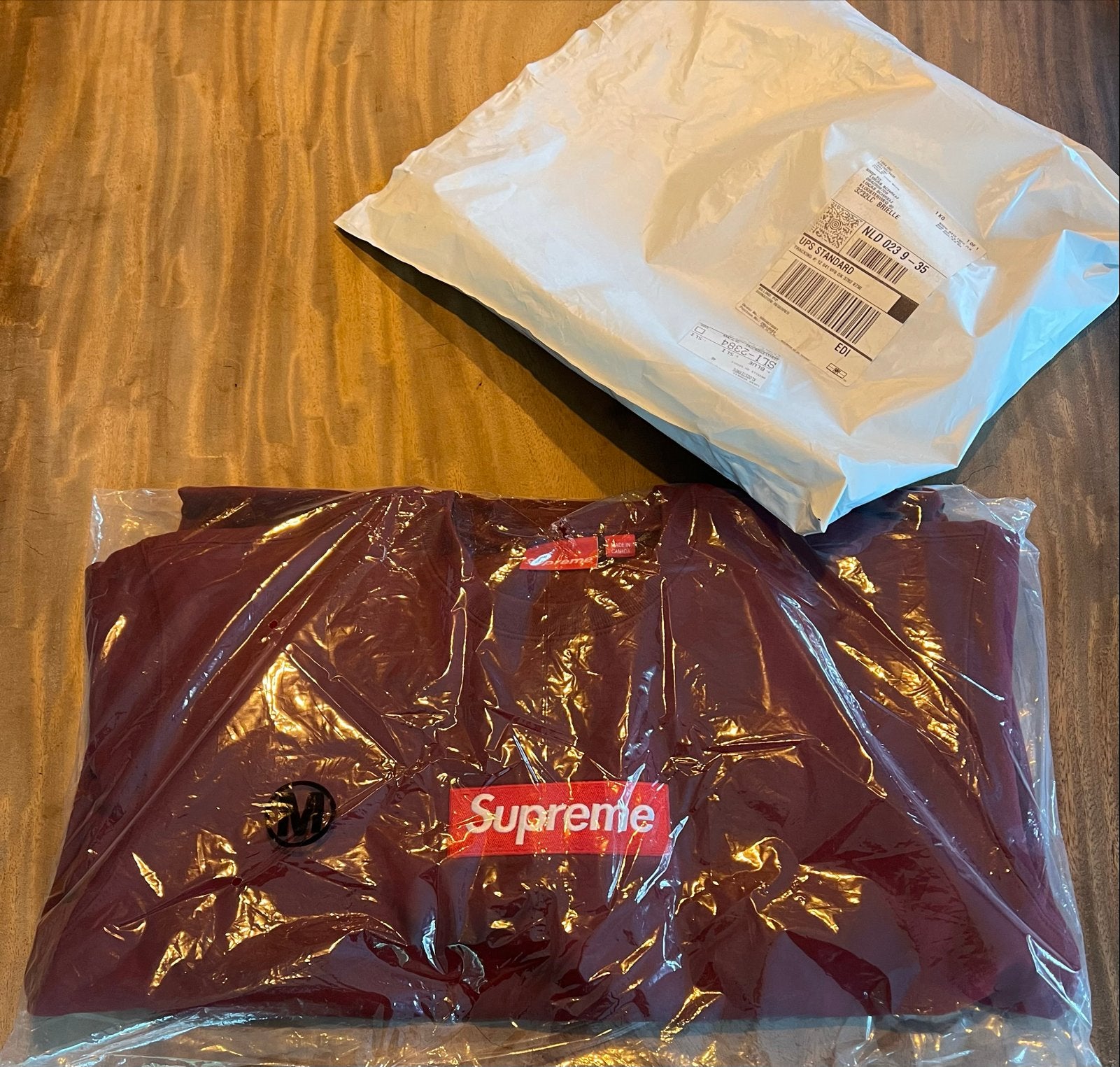 Supreme Box Logo Crewneck FW22SW65 Cardinal Maat M, Ophalen of Verzenden, Nieuw, Maat 48/50 (M), Rood