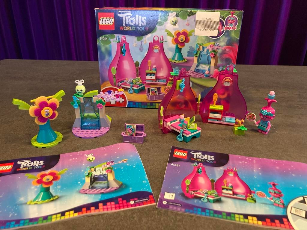 LEGO Trolls 4+ Poppy's Huisje - Complete Set met Boekjes, Ophalen of Verzenden, Zo goed als nieuw, Complete set, Lego