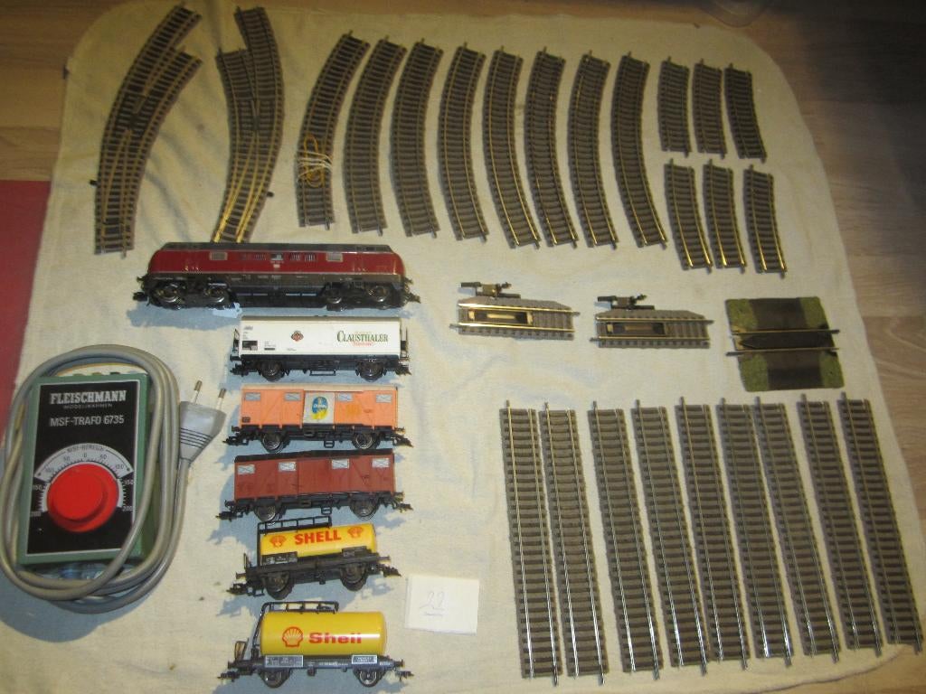 fleischmann treinset met profi rails, Gelijkstroom, Fleischmann, Ophalen of Verzenden, Gebruikt