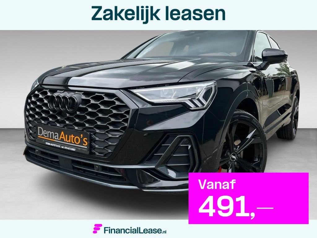 Audi Q3 Sportback 45 TFSI e S-LINE BLACK-LINE 20''SOH-TEST/S, Stof, Gebruikt, Euro 6, Zwart