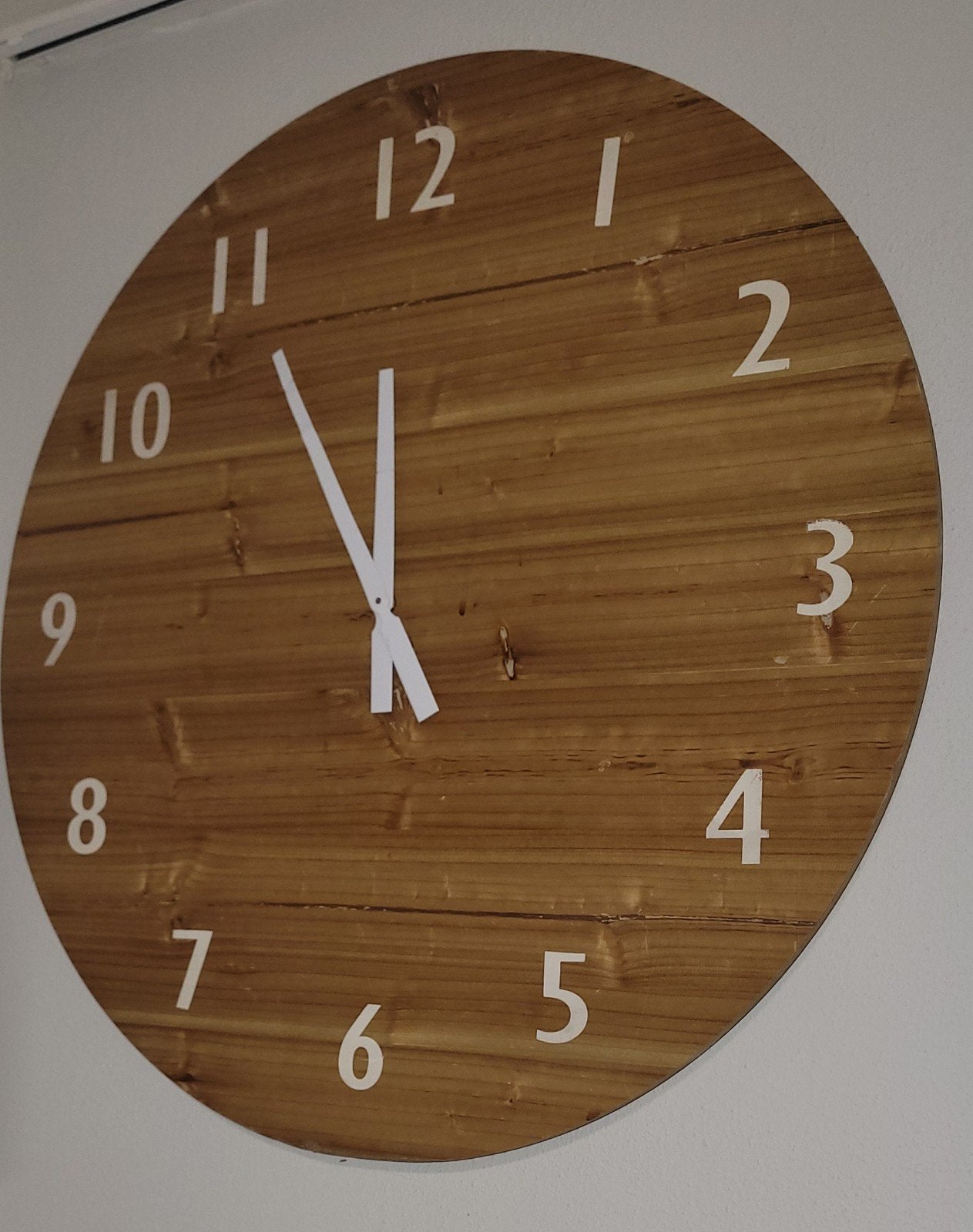 Grote houten wandklok - 75cm diameter, Ophalen, Wandklok