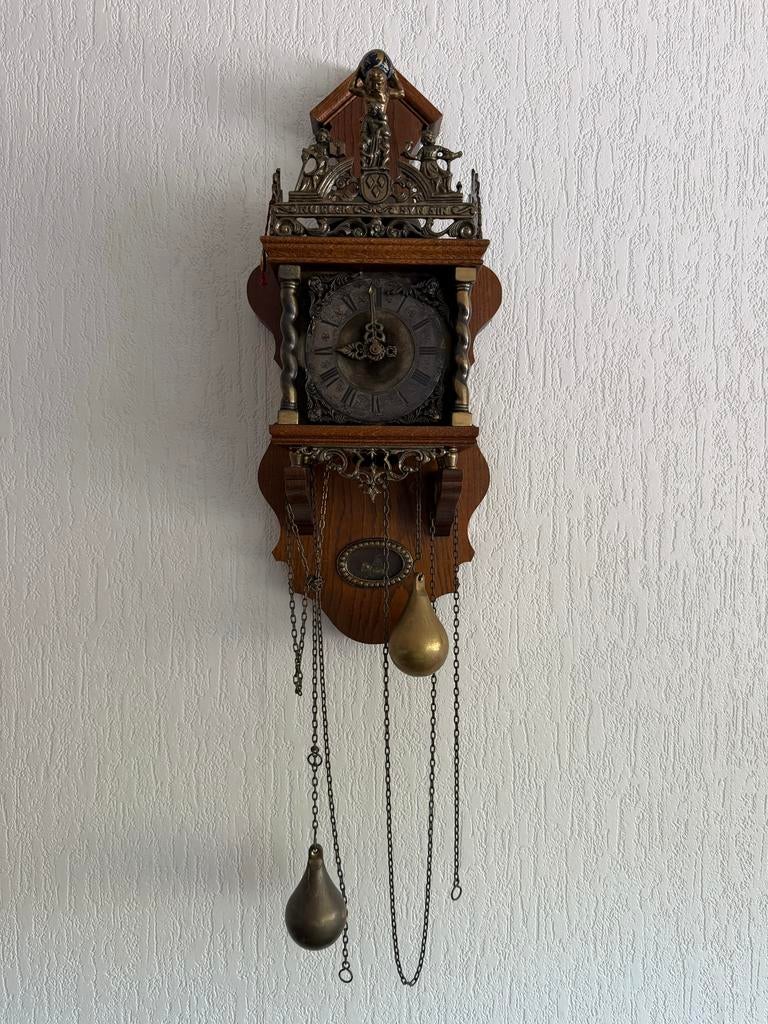 Antieke Friese Staartklok met Gewichten, Antiek en Kunst, Antiek | Klokken, Ophalen