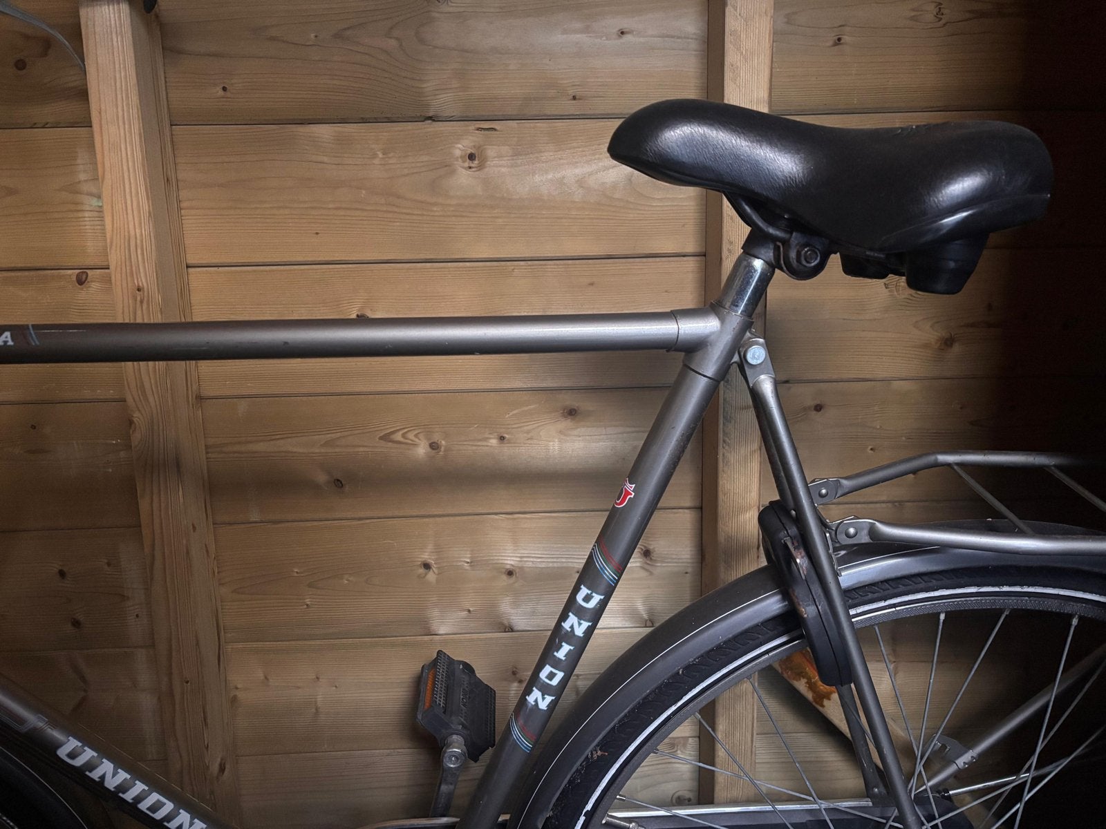 Union fiets, grijs, met terugtraprem, Terugtraprem, Ophalen, Overige merken, 53 tot 56 cm