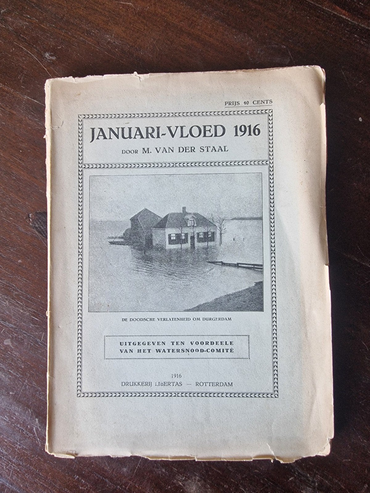 Januari-Vloed 1916 door M. van der Staal Watersnood-Comité, Ophalen of Verzenden, 20e eeuw of later, Gelezen, M. van der Staal