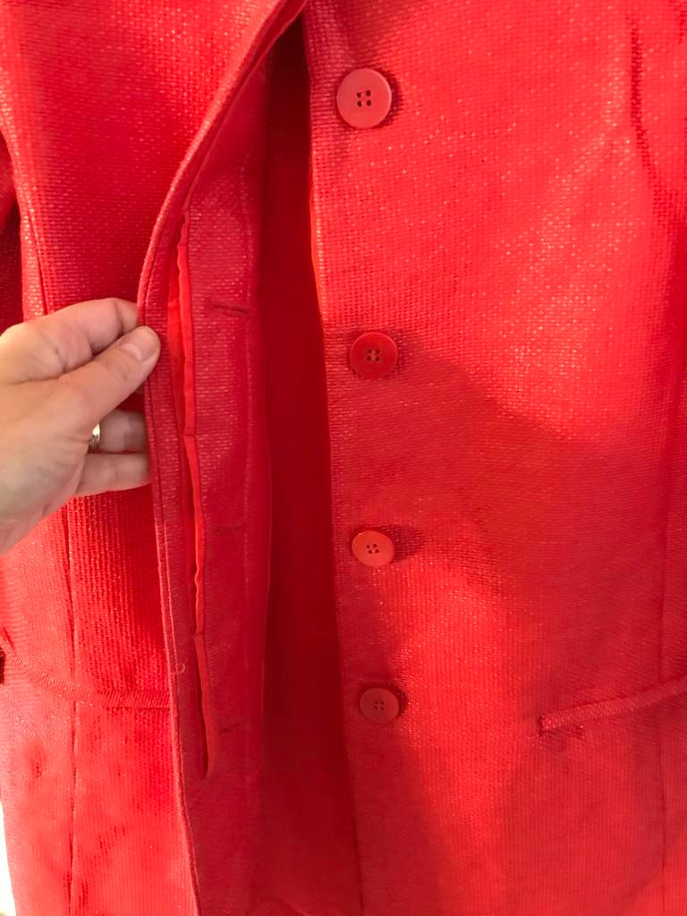 🌞🛍️Rode Zomerjas van Zara met Knopen en Ritszakjes, Zara, Ophalen of Verzenden, Zo goed als nieuw, Maat 36 (S)