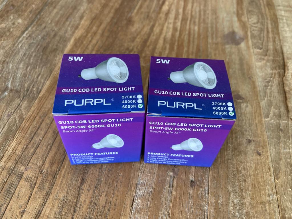 2x RoHS GU10 5W dimbaar, Ophalen of Verzenden, Nieuw, Led-lamp