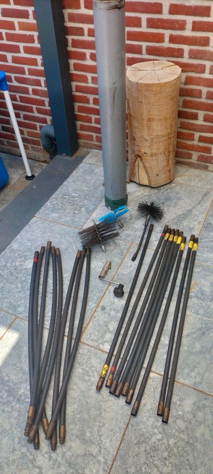 Schoorsteenveegset 2x, Ophalen, Gas