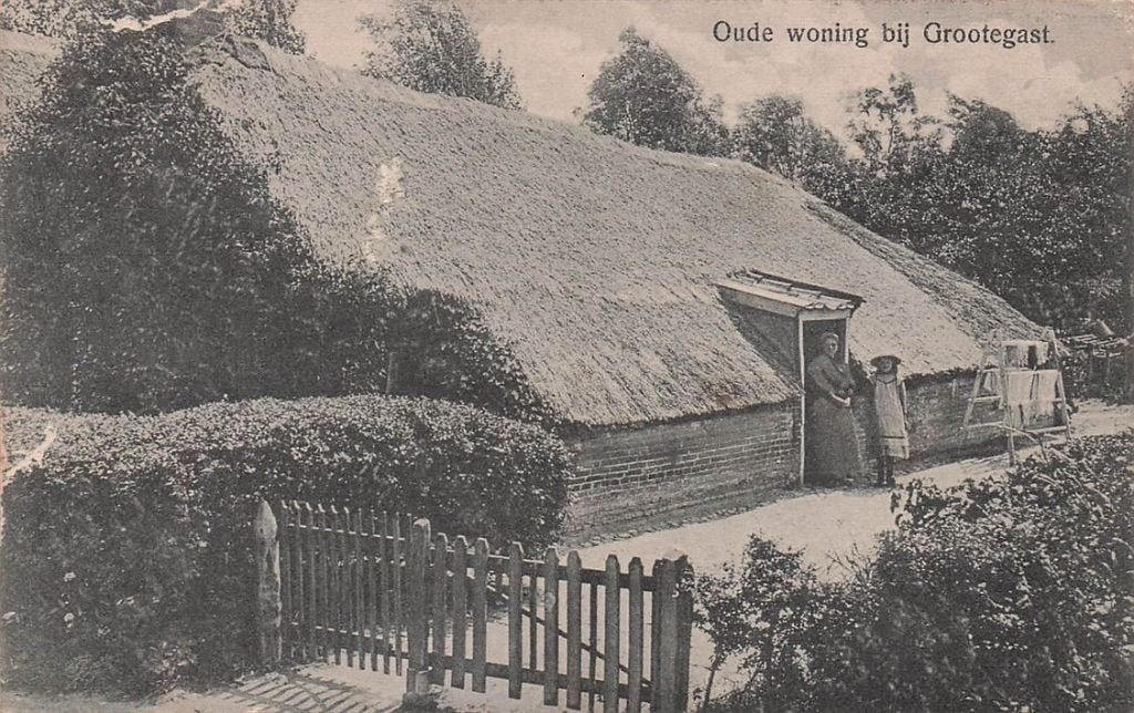 702-394-007 Oude Woning Bij Grootegast, Verzamelen, Ansichtkaarten | Nederland, Verzenden, Voor 1920, Groningen