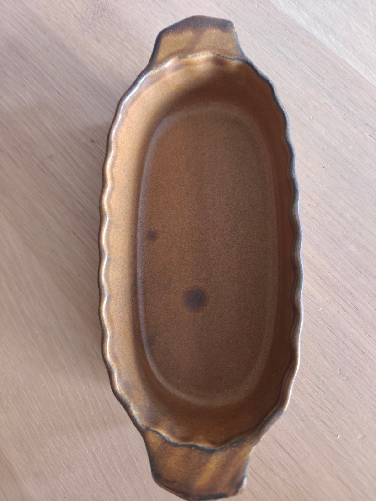 Originele Gerzit Ovenschaal - Vintage Bruin Keramiek, Ophalen of Verzenden