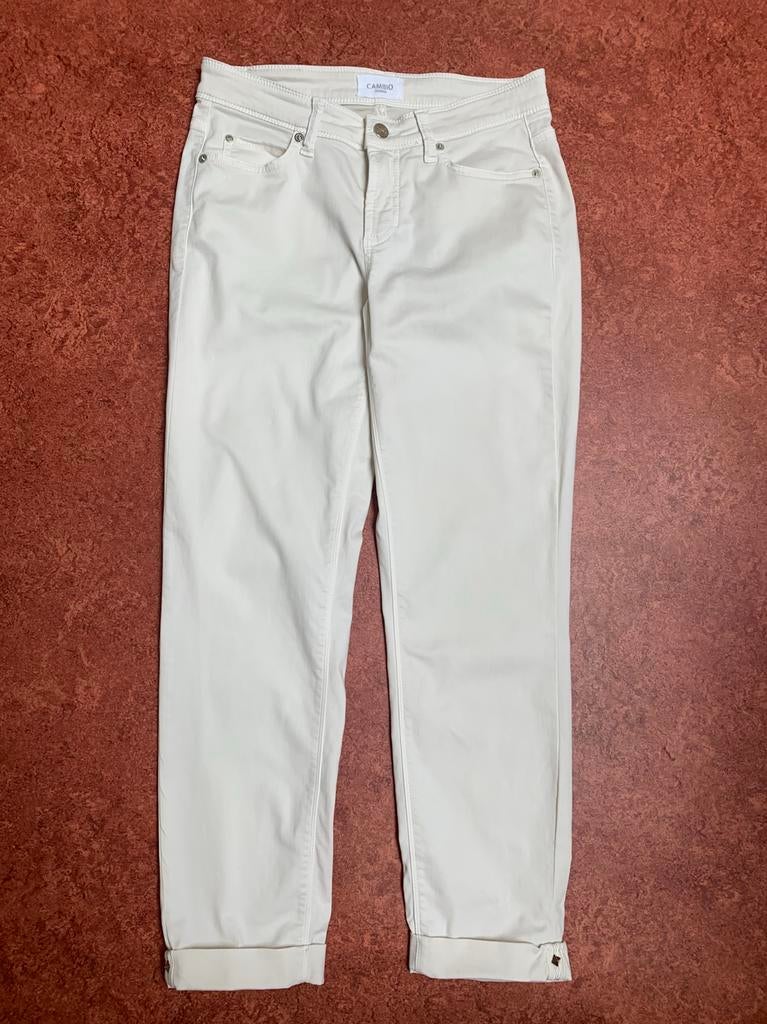 Cambio jeans in creme kleur, maat 38, Maat 38/40 (M), Beige, Ophalen of Verzenden, Zo goed als nieuw