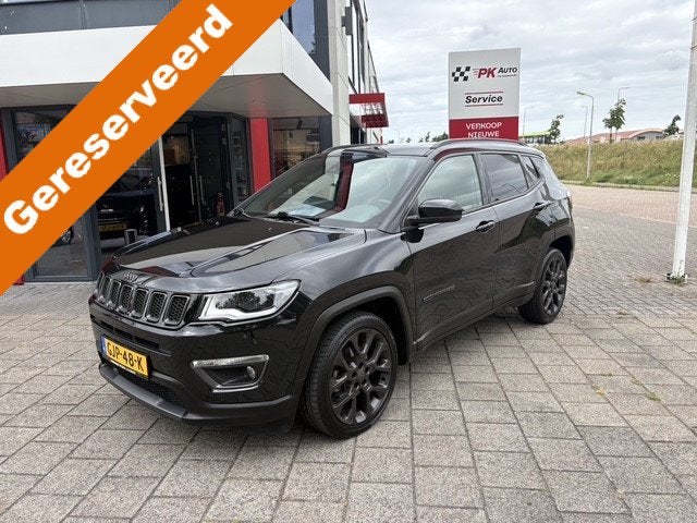 Jeep Compass 1.3T S | Navi | Pano | Cruise | Leer | 77.981 k, Auto's, Jeep, 12 maanden, 4 cilinders, Zwart, Bedrijf