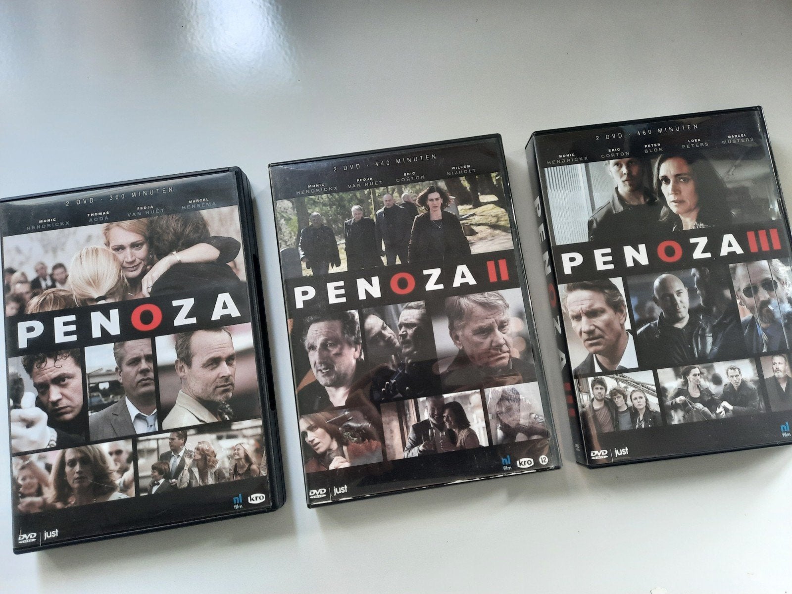 3 x dvd box  PENOZA   serie 1 , 2 en 3, Misdaad, Seizoen 1, Vanaf 12 jaar, Ophalen of Verzenden