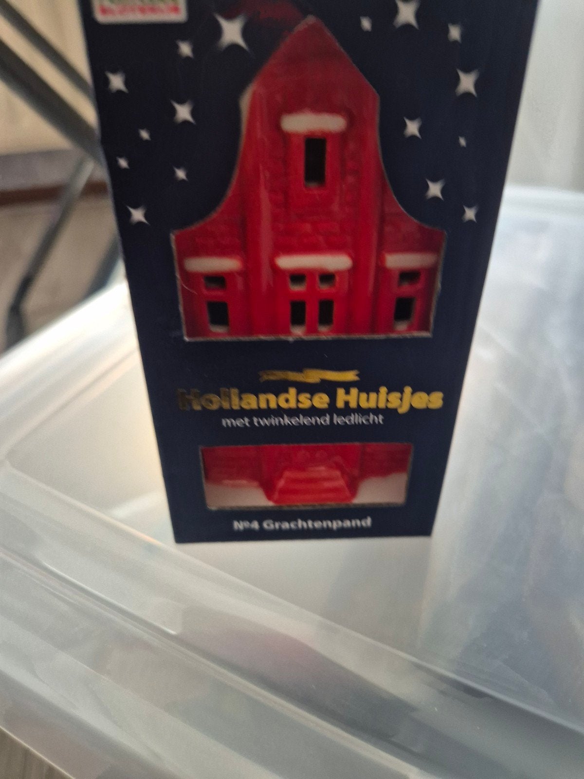 Hollands Huisje Grachtenpand met LED-licht, Nieuw, Ophalen of Verzenden, Klassiek, Rood