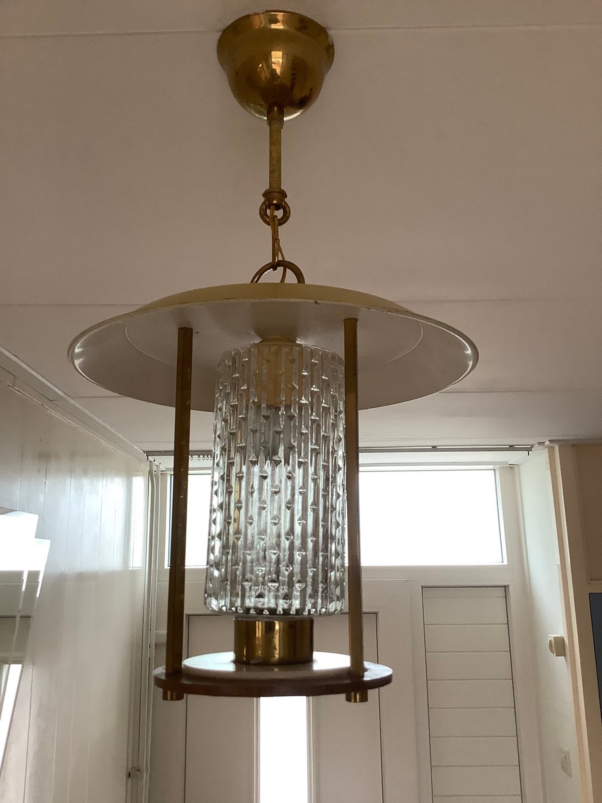 Vintage lamp Scandinavisch design modernist hanglamp, Ophalen of Verzenden, Gebruikt
