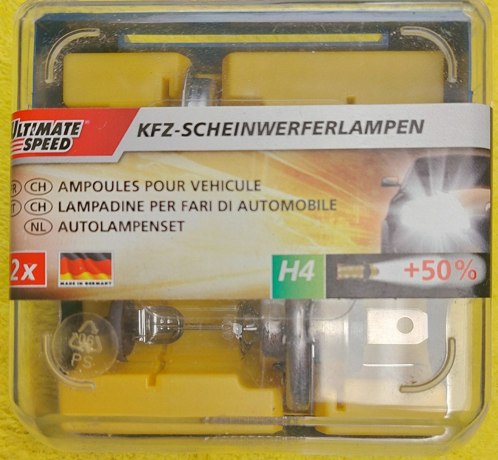 Ultimate Speed H4 Autolampenset (+50% helderheid), Ophalen of Verzenden