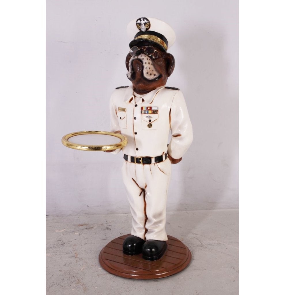 Buldog butler 100 cm - hondenbeeld admiraal, Ophalen, Nieuw, Overige typen