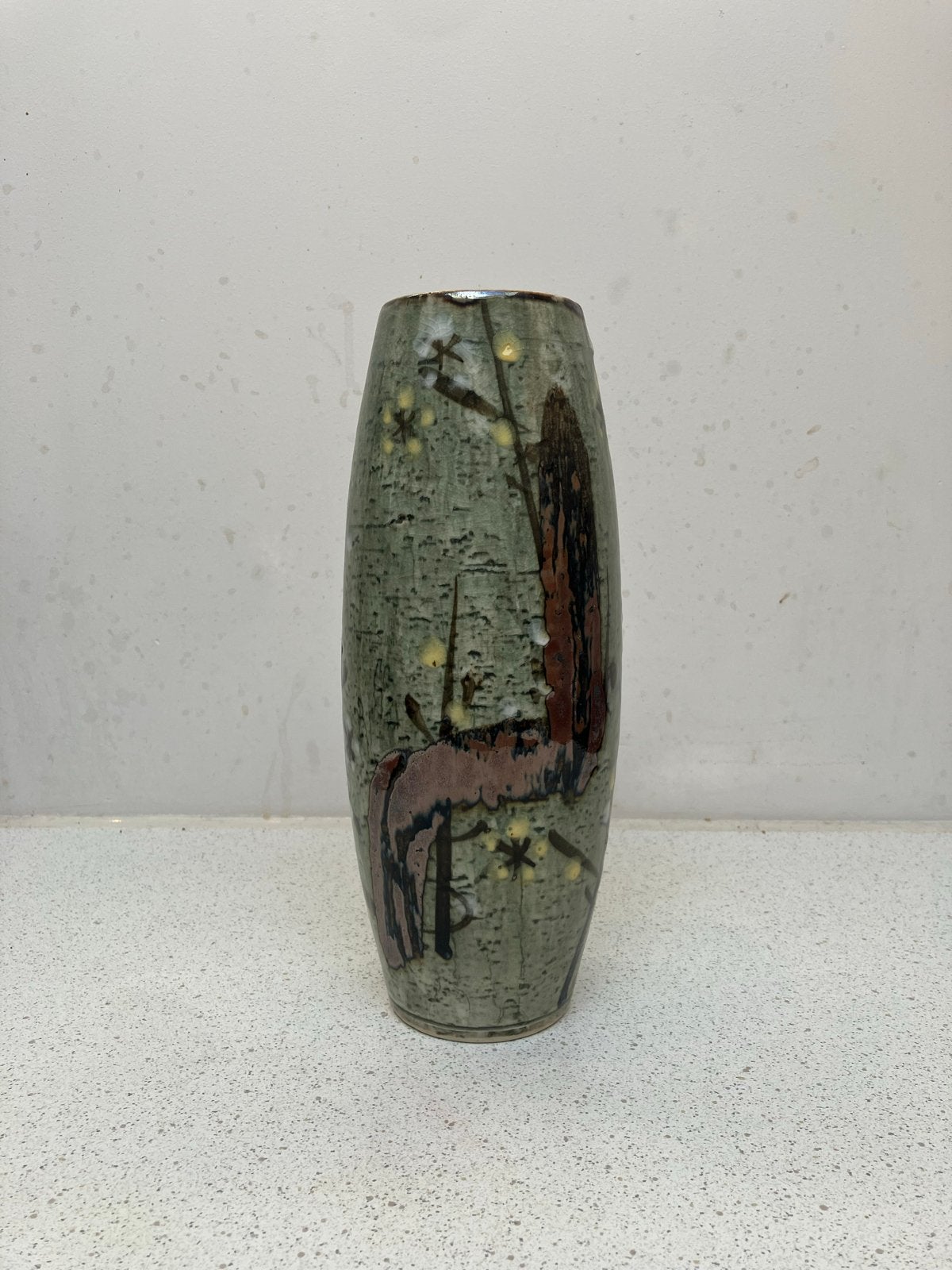 Schitterende Japanse vaas met uniek design, 26 cm hoog, Antiek en Kunst, Ophalen of Verzenden