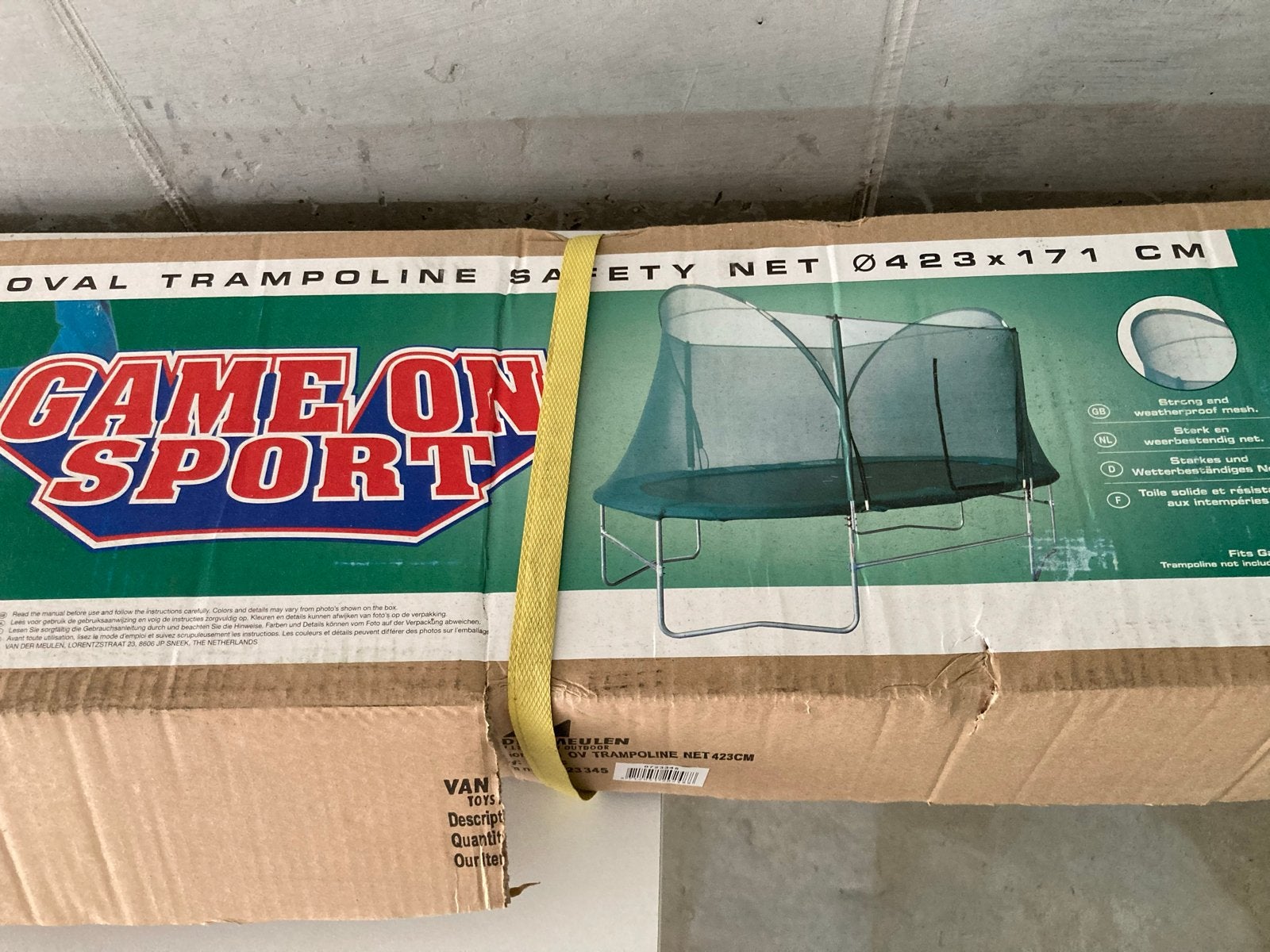 Trampoline veiligheidsnet Game On Sport Ø423x171 cm, Ophalen, Nieuw