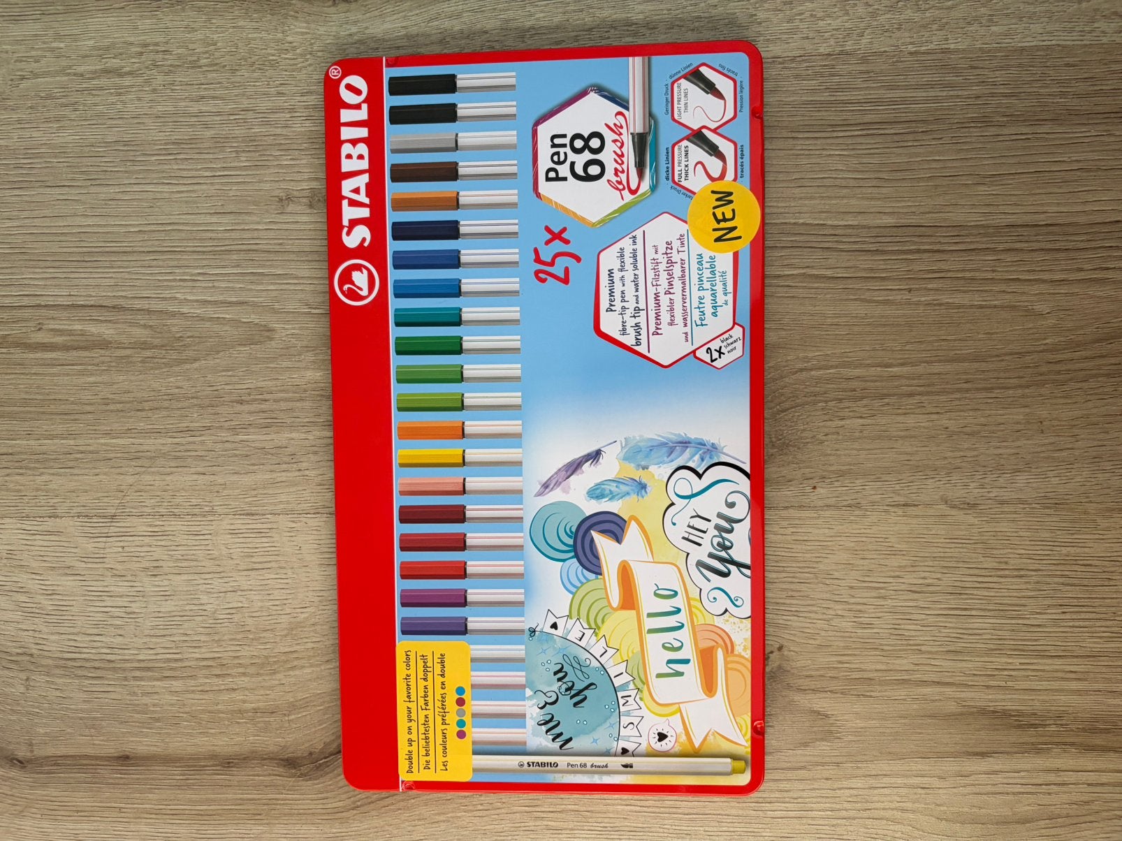 Stabilo pen 68 brush stiften 25x, Ophalen, Zo goed als nieuw, Potlood of Stift