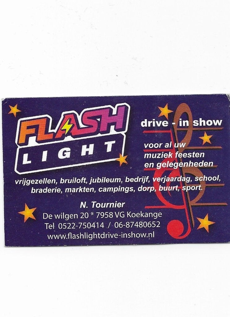 Flashlight- drive in show voor feesten en partijen, Dj