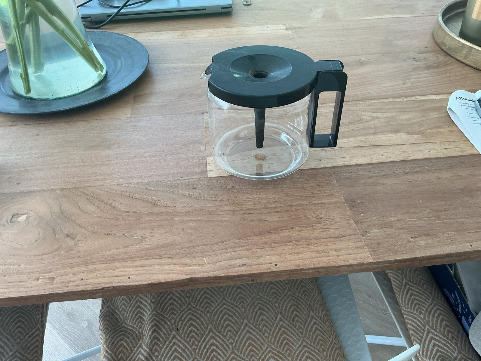 Douwe Egberts glazen koffiekan van koffiezetapparaat, Ophalen of Verzenden, Zo goed als nieuw, Koffiekan