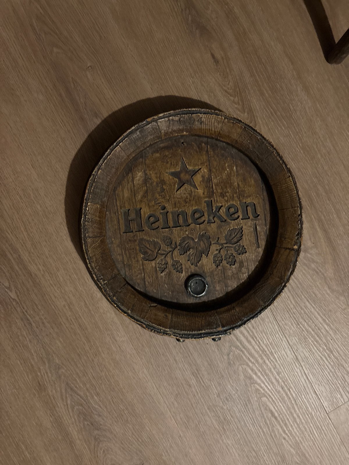 Heineken vatdeksel - Rond 39cm, Ophalen of Verzenden, Gebruikt, Reclamebord, Plaat of Schild, Heineken