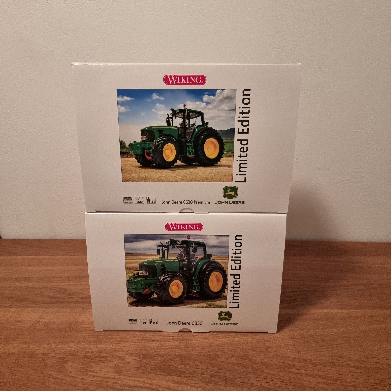 Set John Deere 6630 + John Deere 6830 Wiking, Ophalen of Verzenden, Nieuw, Tractor of Landbouw, Overige merken